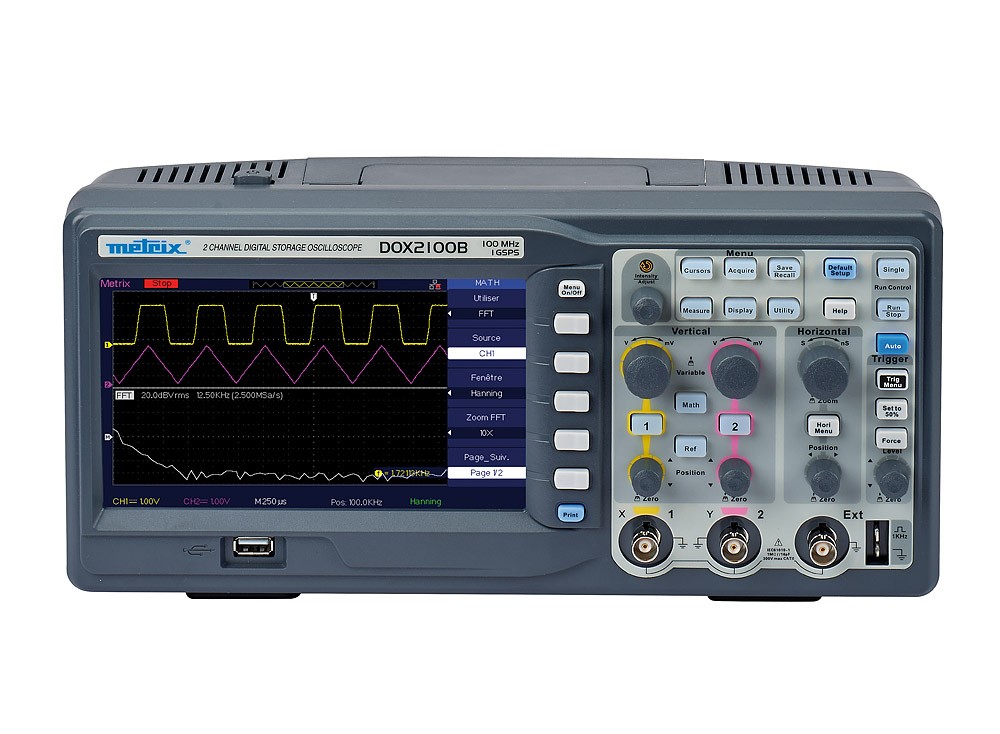 FI38102OM-MSO  Oscilloscope numérique 2 voies 100MHz avec