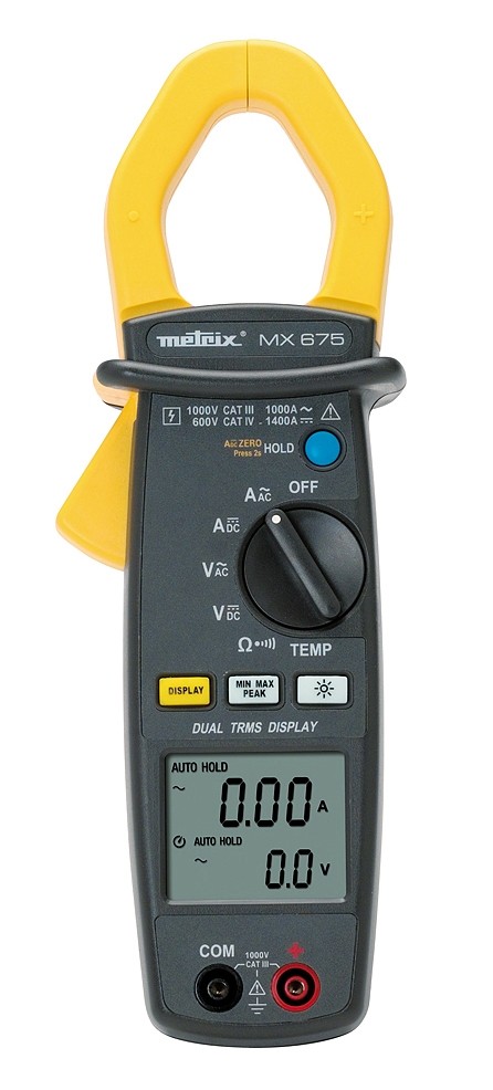 Fervi P075, Pince multimètre numérique, tension 1000 200 Vcc, 1000, courant  continu XNUMX XNUMX A